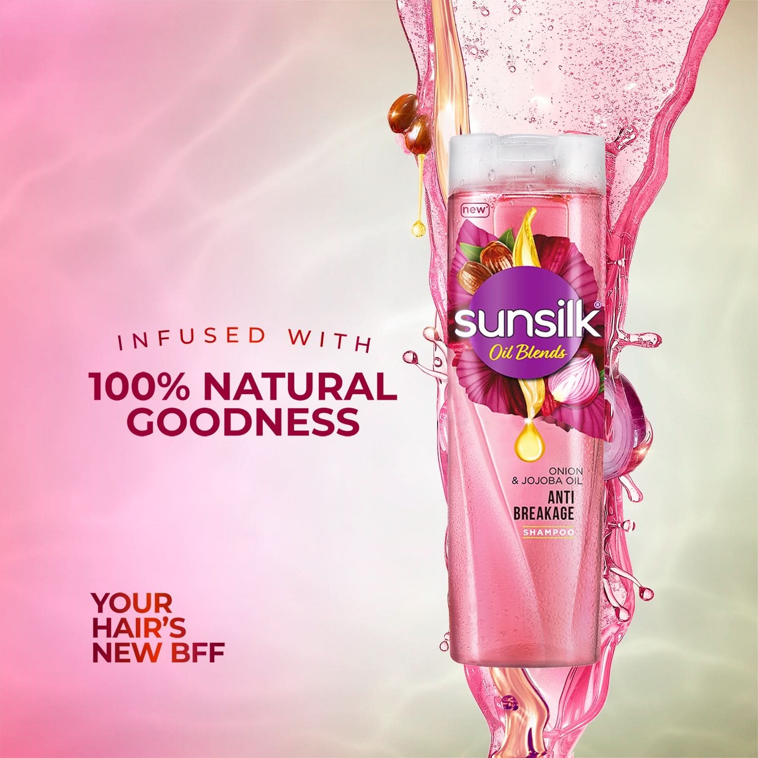 SUNSILK ONION AND JOJOBA OIL SHAMPOO 380ML