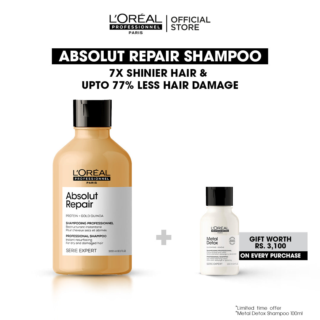 Buy Absolut Repair Shampoo and Get FREE Metal Detox Shampoo Worth Rs. 3100