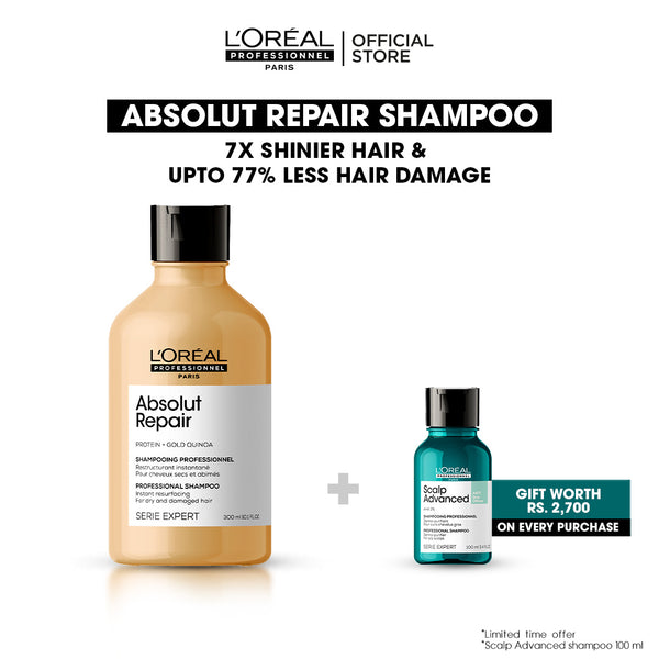 Absolute Repair Shampoo + Free Scalp Advanced Shampoo 100ml