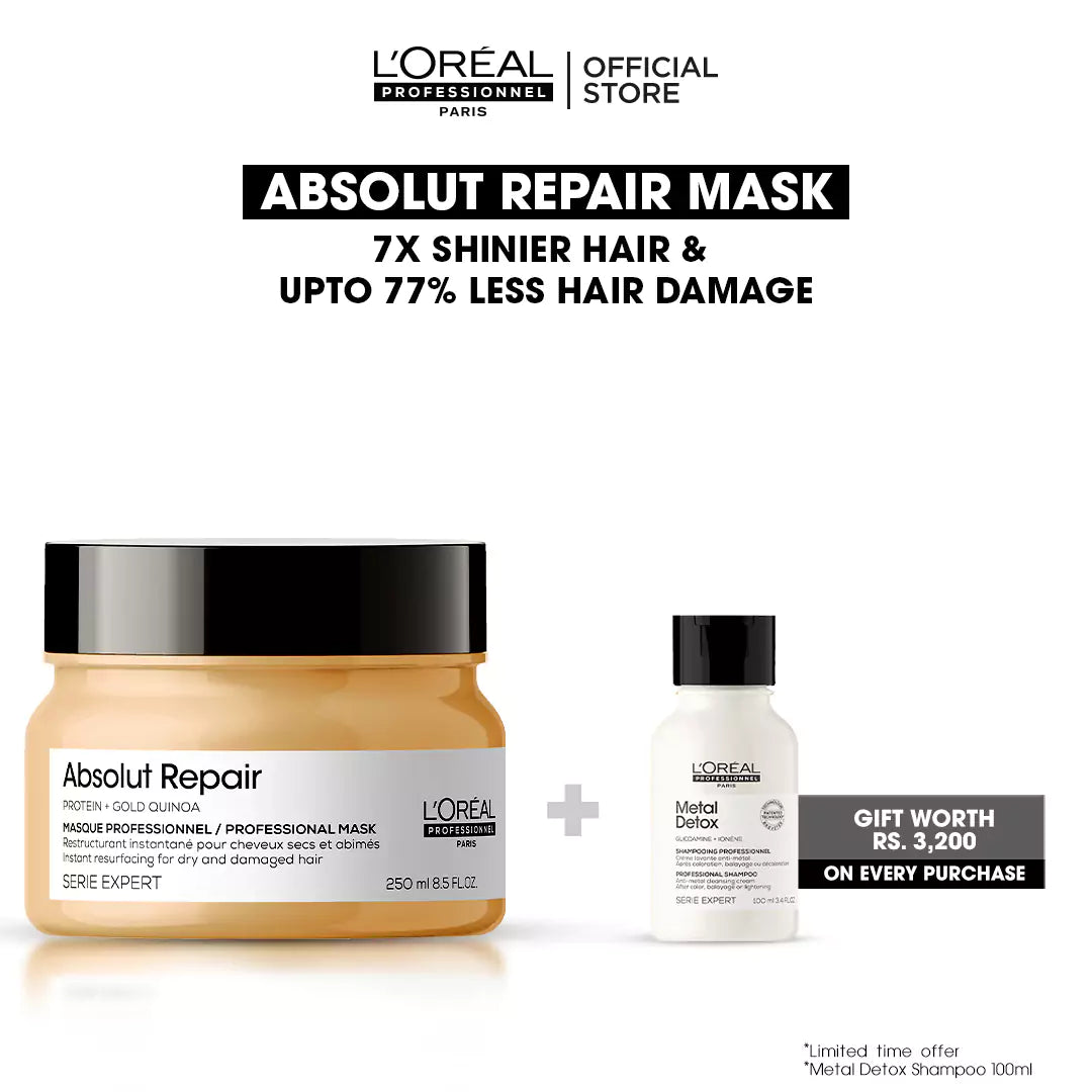 Buy Absolut Repair Mask and Get FREE Metal Detox Shampoo Worth Rs. 3200