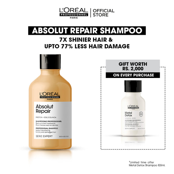 Buy Absolut Repair Shampoo and Get FREE Metal Detox Shampoo Worth Rs. 2000