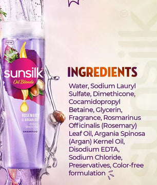 SUNSILK ROSEMARY & ARGON OIL 24X205ml