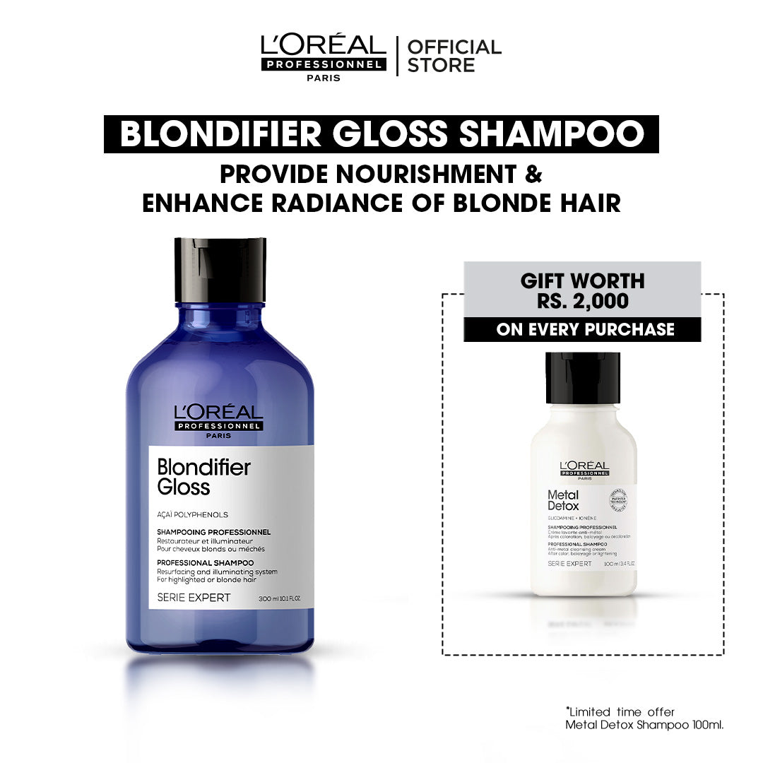 Buy Blondifier Gloss Shampoo and Get FREE Metal Detox Shampoo Worth Rs. 2000