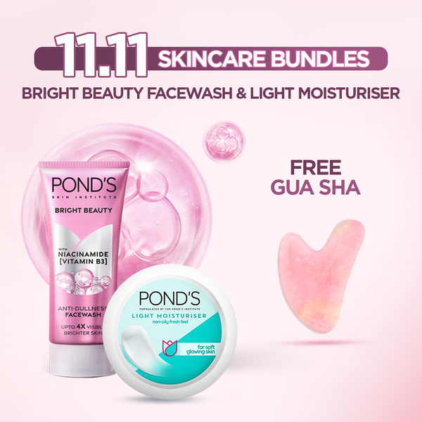 Bright Beauty Face Wash & Light Moisturiser + Free Gua Sha