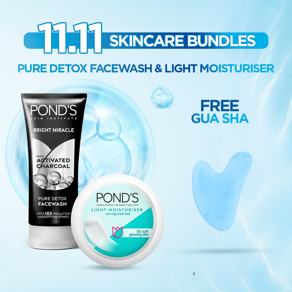 Pure Detox Face Wash & Light Moisturiser + Free Gua Sha