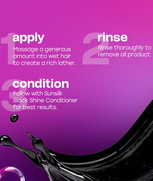 SUNSILK BLACK SHINE CONDITIONER 180ML