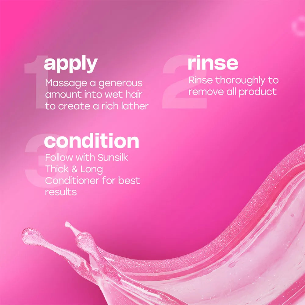 SUNSILK THICK AND LONG SHAMPOO 185 ml