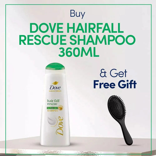 BUY DOVE HAIRFALL RESCUE SHAMPOO 360ML & GET FREE GIFT