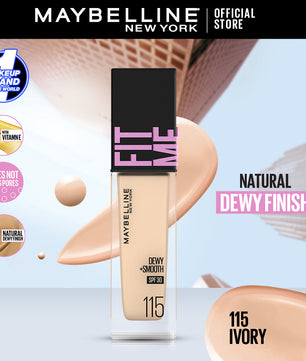 Maybelline NY New Fit Me Dewy + Smooth Liquid Foundation SPF 30