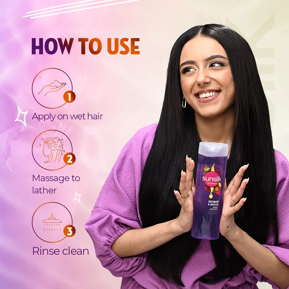 SUNSILK ROSEMARY AND ARGAN OIL SHAMPOO 380ML