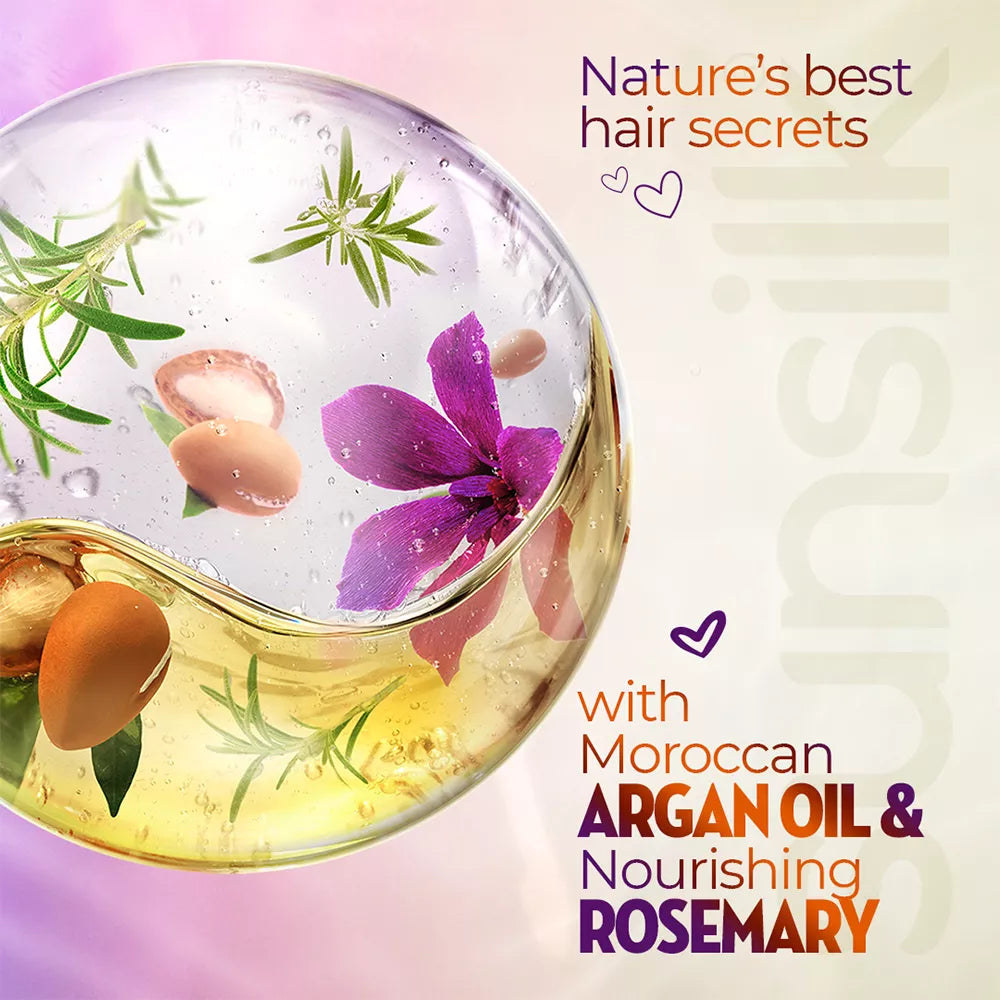 SUNSILK ROSEMARY AND ARGAN OIL SHAMPOO 380ML