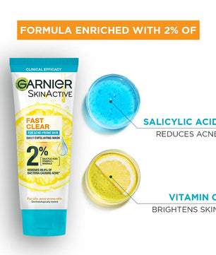 Garnier Fast Clear Anti Acne Face Wash 100Ml