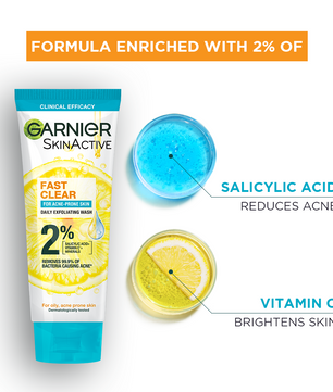 Garnier Fast Clear Anti Acne Face Wash 100Ml