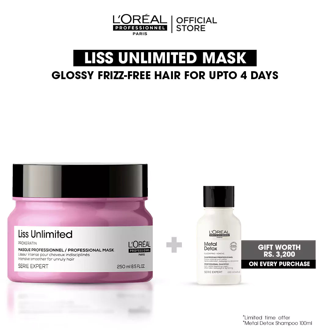 Buy Liss Unlimited Mask and Get FREE Metal Detox Shampoo Worth Rs. 3200
