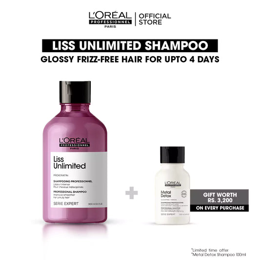 Buy Liss Unlimited Shampoo and Get FREE Metal Detox Shampoo Worth Rs. 3200