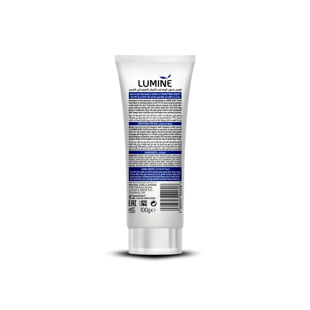 LUMINE FACE WASH - ACNE CLEAN -  BLUE