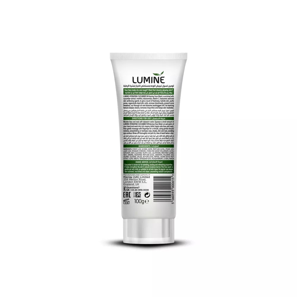 LUMINE FACE WASH - HYDRATING CUCUMBER -  GREEN