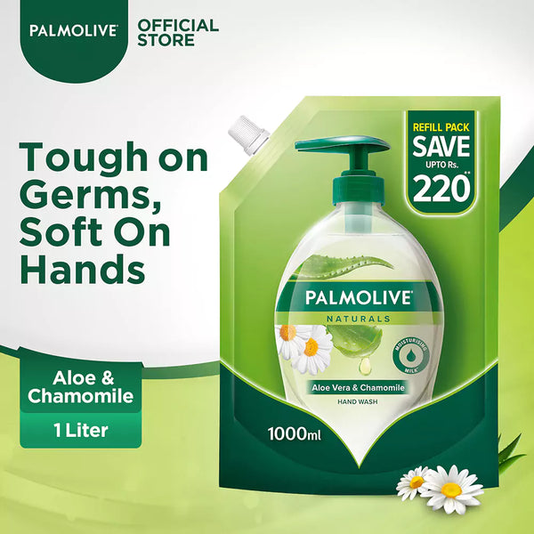 Palmolive Naturals Liquid Handwash Aloe & Chamomile 1000ml Refill Pouch