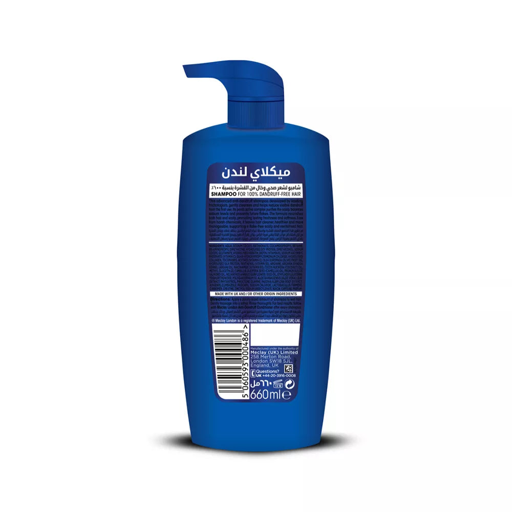 MECLAY LONDON SHAMPOO - ANTI DANDRUFF -  BLUE
