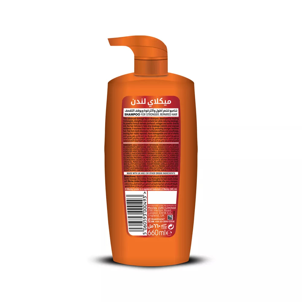 MECLAY LONDON SHAMPOO - DAMAGE REPAIR -  ORANGE