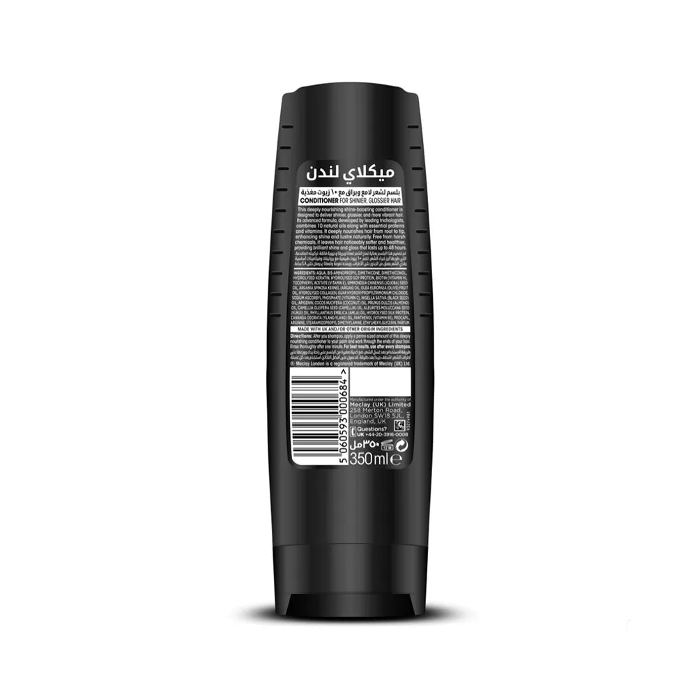 MECLAY LONDON SHAMPOO - LUSTROUS SHINE -  BLACK - 360 ml