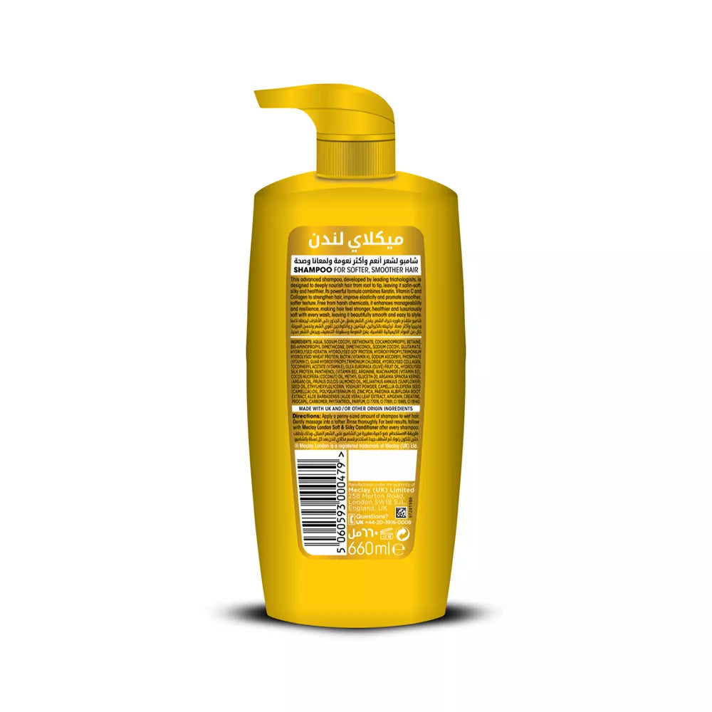 MECLAY LONDON SHAMPOO - SOFT & SILKY -  YELLOW
