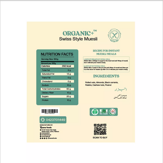 Organic+ Gluten Free Muesli 500g