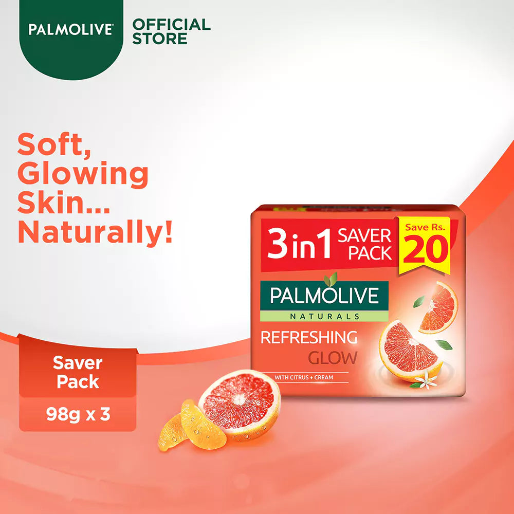 Palmolive Naturals Bar Soap Saver Pack 98gx3 - Refreshing Glow
