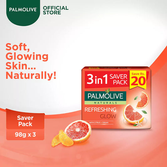 Palmolive Naturals Bar Soap Saver Pack 98gx3 - Refreshing Glow