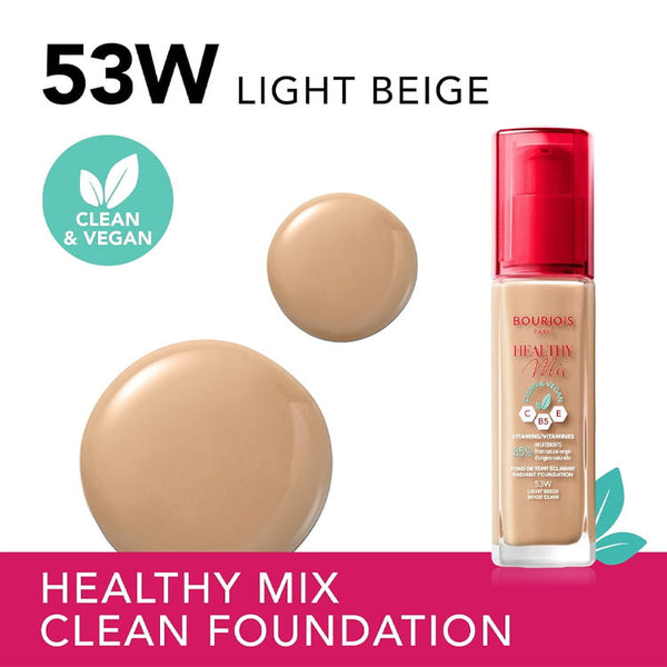 Bourjois Healthy Mix Clean Vegan Foundation 053 Light Beige