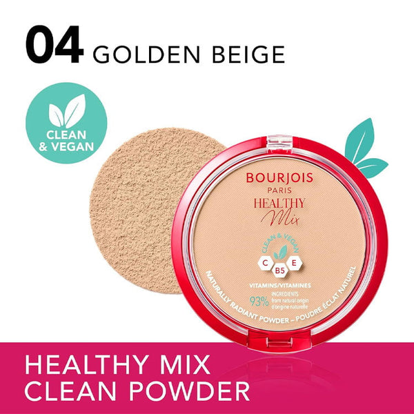 Bourjois Healthy Mix Clean & Vegan Compact Poeder - 04 Golden Beige