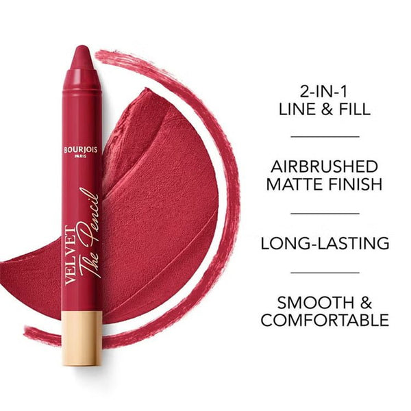 BJS - Lipstick and lip liner 2 in 1 Velvet The Pencil - 08