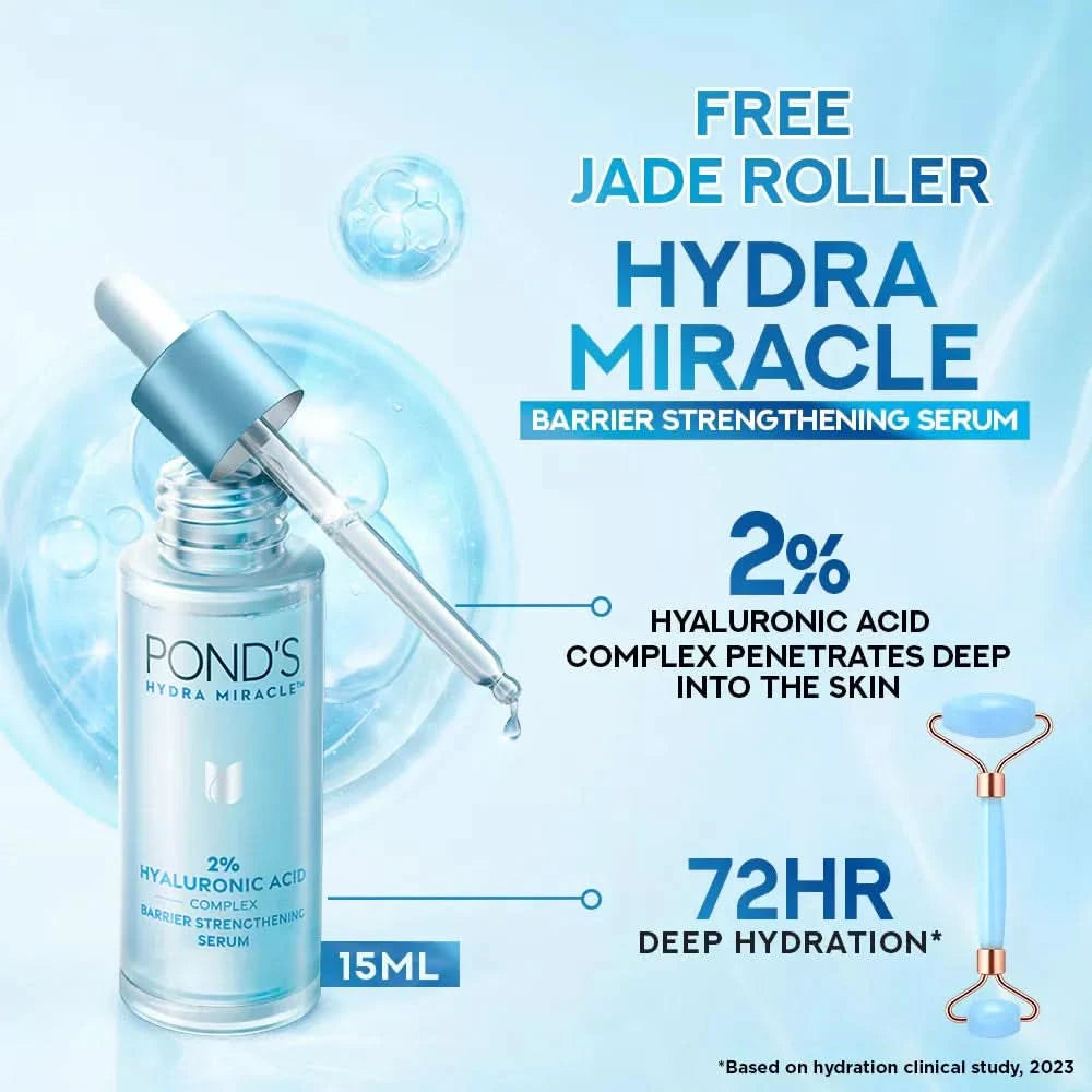 POND'S HYDRA MIRACLE SERUM 15ML GET FREE JADE Roller