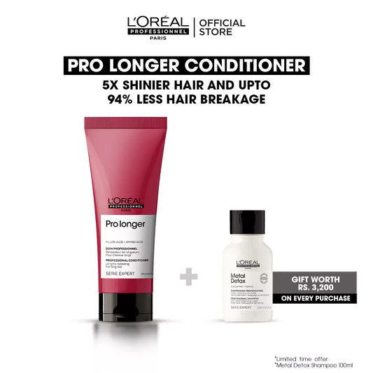 Buy Pro Longer Conditioner and Get FREE Metal Detox Shampoo Worth Rs. 3200