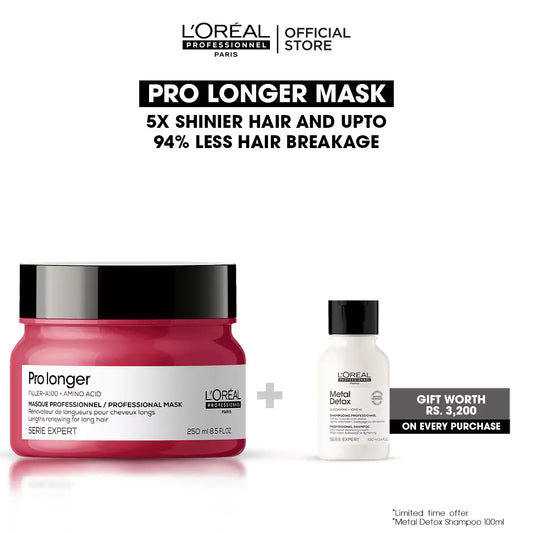 Buy Pro Longer Mask and Get FREE Metal Detox Shampoo Worth Rs. 3200