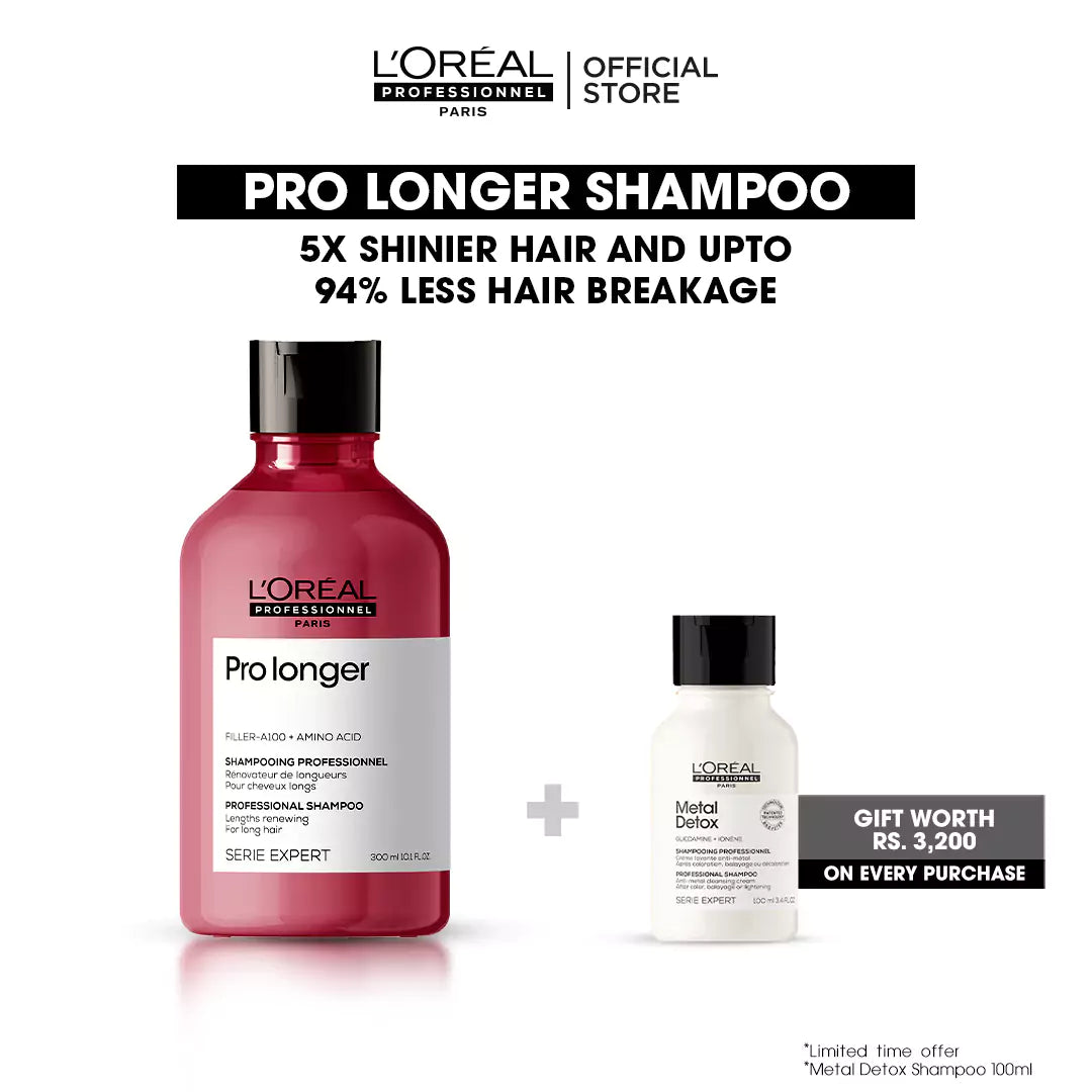 Buy Pro Longer Shampoo and Get FREE Metal Detox Shampoo Worth Rs. 3200