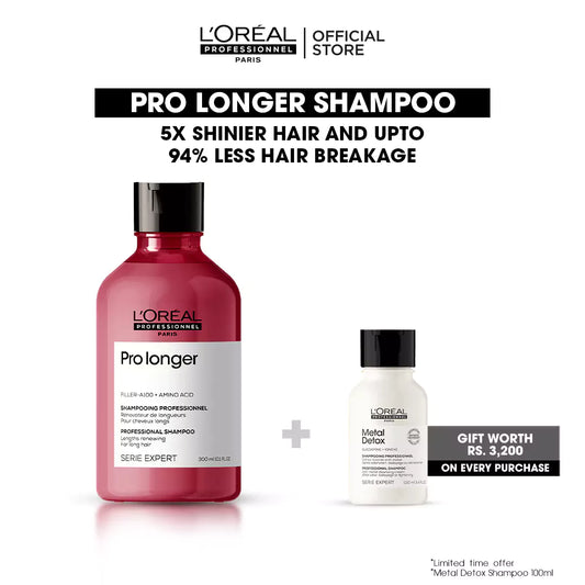 Buy Pro Longer Shampoo and Get FREE Metal Detox Shampoo Worth Rs. 3200