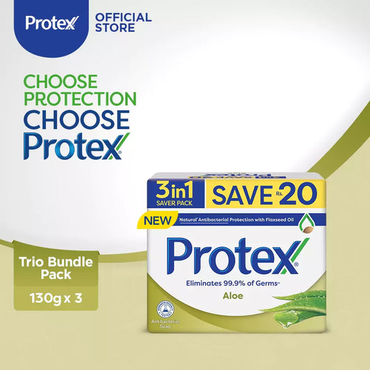Protex Bar Soap Saver Pack 130gx3 - Aloe