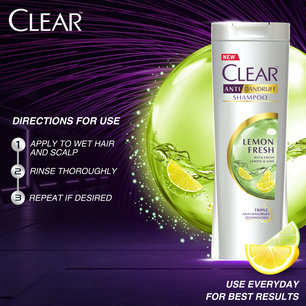 Clear Shampoo Lemon Fresh 380ml