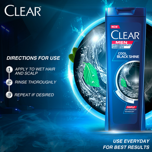 Clear Men cool black shine shampoo 180ml