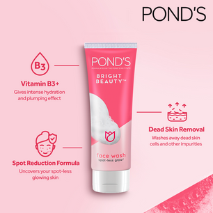 Ponds bright beauty face wash spot less glow 50gm