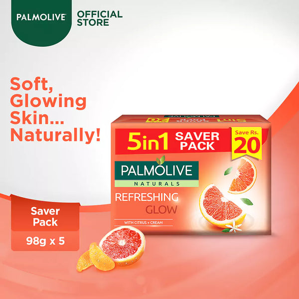 Palmolive Naturals Bar Soap Saver Pack 98gx5 - Refreshing Glow