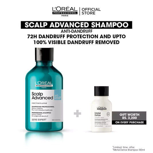 Buy Scalp Advanced Shampoo Anti-dandruff and Get FREE Metal Detox Shampoo Worth Rs. 3200