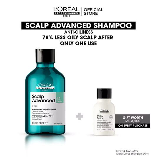 Buy Scalp Advanced Shampoo Anti-Oily and Get FREE Metal Detox Shampoo Worth Rs. 3200