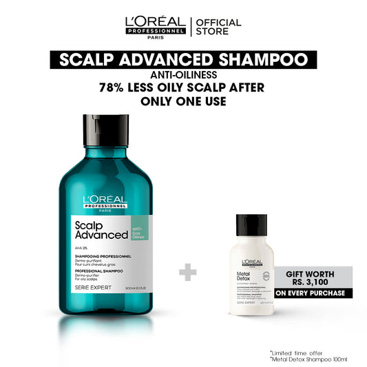 Buy Scalp Advanced Shampoo Anti-Oily and Get FREE Metal Detox Shampoo Worth Rs. 3100