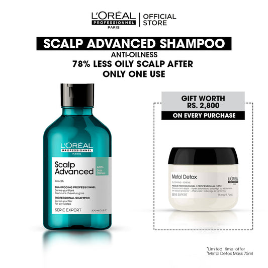 Buy Scalp Advanced Anti Oily Shampoo & Get Free Metal Detox Mask 75 ml