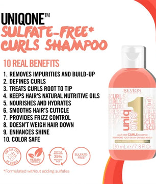 UniqOne Sulfate-free* Curls Shampoo 230ml