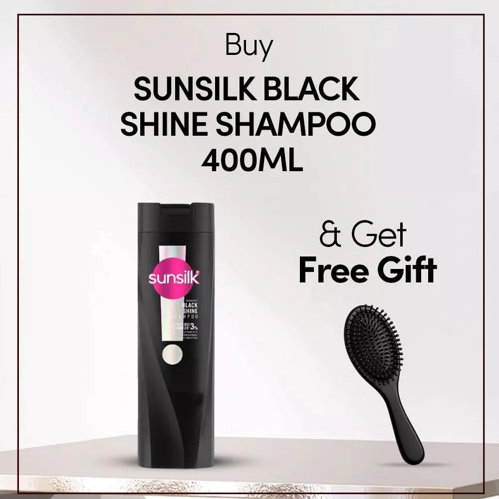 BUY SUNSILK BLACK SHINE SHAMPOO 400ML & GET FREE GIFT