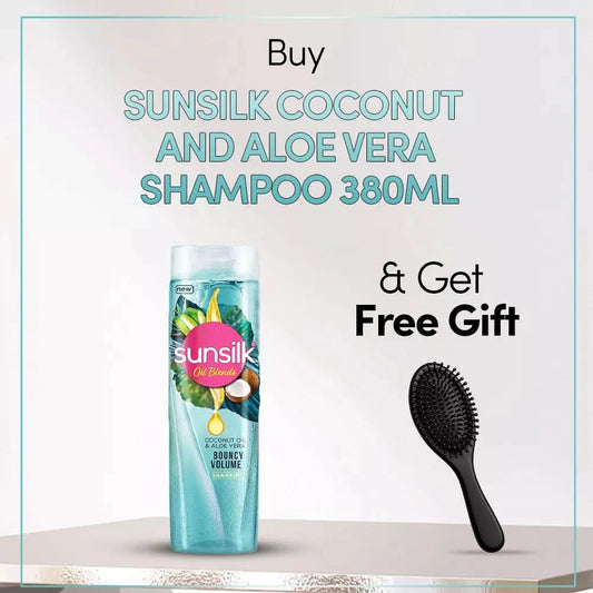 BUY SUNSILK COCONUT AND ALOE VERA SHAMPOO 380ML & GET FREE GIFT
