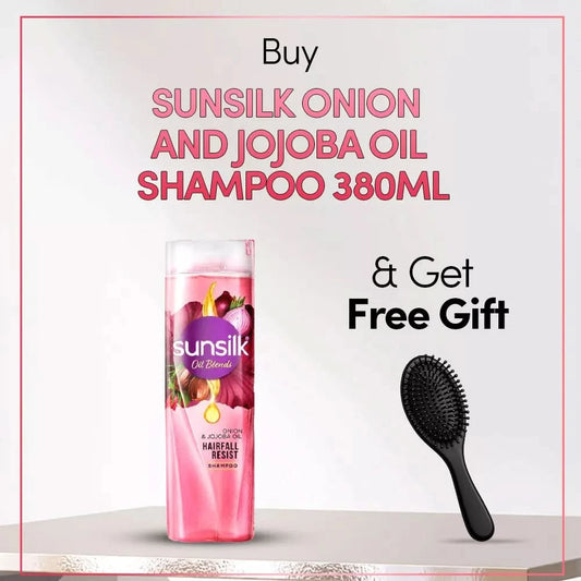 BUY SUNSILK ONION AND JOJOBA OIL SHAMPOO 380ML & GET FREE GIFT